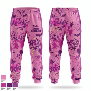 Sweatpants, Ridin Durty softball, Softball, Teamtime, Team time, sublimation, custom sports apparel, team uniforms, spirit wear, spiritwear, sports uniforms, custom shirts, team store, custom team store, fundraiser sports, apparel fundraiser