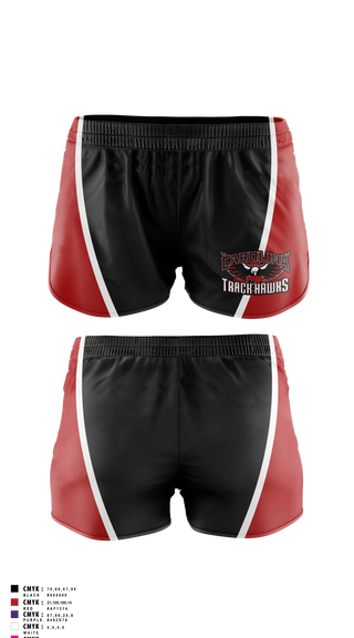 Track Shorts, Carolina Track Hawks, Track & Field, Teamtime, Team time, sublimation, custom sports apparel, team uniforms, spirit wear, spiritwear, sports uniforms, custom shirts, team store, custom team store, fundraiser sports, apparel fundraiser