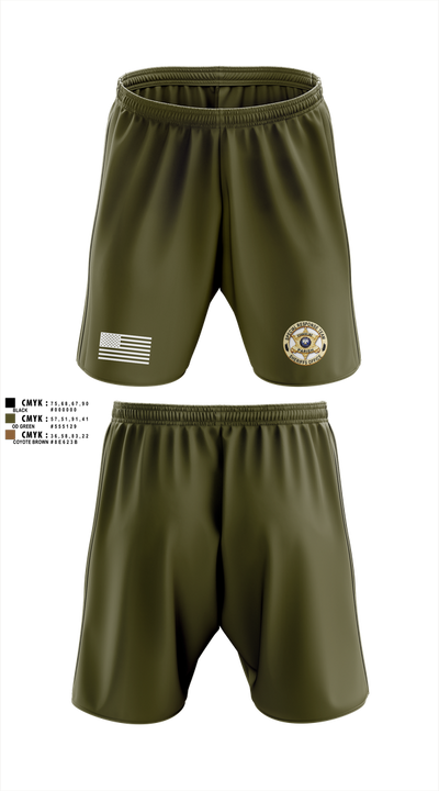 Evangeline Parish Sheriffs Office S.R.T Athletic Shorts With Pockets - 101