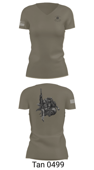 Womens Short Sleeve Vneck Shirt, C Co 1-182 2nd PLT, Army, Teamtime, Team time, sublimation, custom sports apparel, team uniforms, spirit wear, spiritwear, sports uniforms, custom shirts, team store, custom team store, fundraiser sports, apparel fundraiser