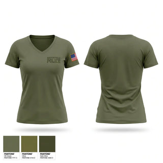 Womens Short Sleeve Vneck Shirt, Robbinsville Police, Police, Teamtime, Team time, sublimation, custom sports apparel, team uniforms, spirit wear, spiritwear, sports uniforms, custom shirts, team store, custom team store, fundraiser sports, apparel fundraiser