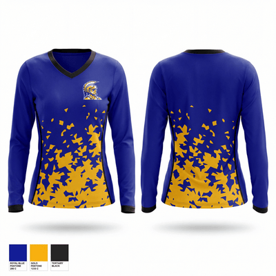 Lakeview Spartans Women's Long Sleeve V-neck Shirt - 1