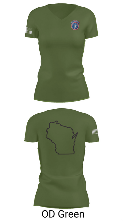 Waukesha recruiting station 70828393 Women's Short Sleeve V-neck Shirt - 48