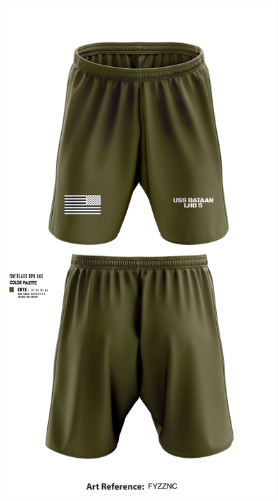 USS BATAAN LHD 5 30296971 Athletic Shorts With Pockets - 2