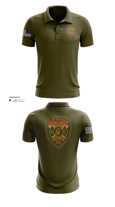 Old Ocean Fire Department 67475417 Short Sleeve Performance Polo - 31