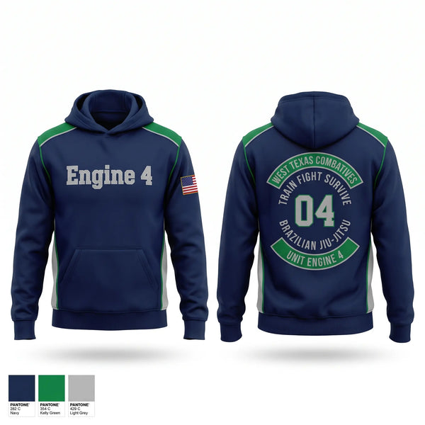 Hoodie, Engine 4, Fire Department, Teamtime, Team time, sublimation, custom sports apparel, team uniforms, spirit wear, spiritwear, sports uniforms, custom shirts, team store, custom team store, fundraiser sports, apparel fundraiser