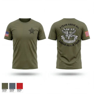 Old School Cotton Feel Shirt, Bedford County Sheriff SWAT, Police, Teamtime, Team time, sublimation, custom sports apparel, team uniforms, spirit wear, spiritwear, sports uniforms, custom shirts, team store, custom team store, fundraiser sports, apparel fundraiser
