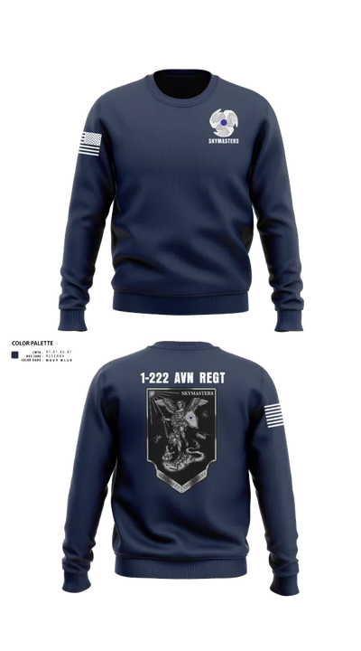 1-222 Aviaition Regiment 73134658 Crew Neck Sweatshirt - 23