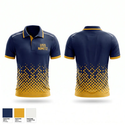 USS NIMITZ Short Sleeve Performance Polo - 1