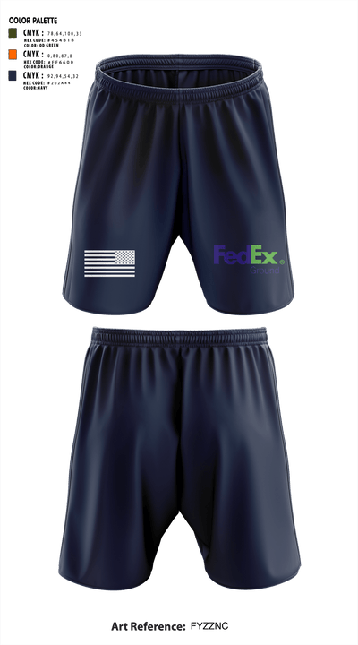FedEx GroundFedEx Ground 78243817 Athletic Shorts With Pockets - 1