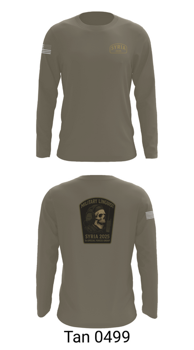 Syria linguist 93457826 Long Sleeve Performance Shirt 66