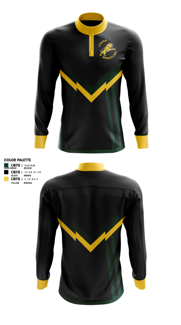 Quarter Zip Jacket, Louisa Wrestling, Wrestling, Teamtime, Team time, sublimation, custom sports apparel, team uniforms, spirit wear, spiritwear, sports uniforms, custom shirts, team store, custom team store, fundraiser sports, apparel fundraiser