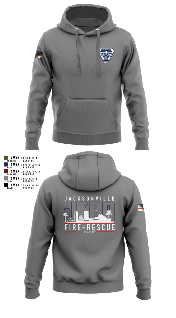 Hoodie, JFRD Critical Care Team, Fire Department, Teamtime, Team time, sublimation, custom sports apparel, team uniforms, spirit wear, spiritwear, sports uniforms, custom shirts, team store, custom team store, fundraiser sports, apparel fundraiser