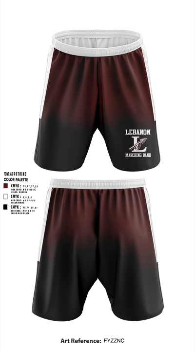 Lebanon High School Marching Band Athletic Shorts With Pockets - 1