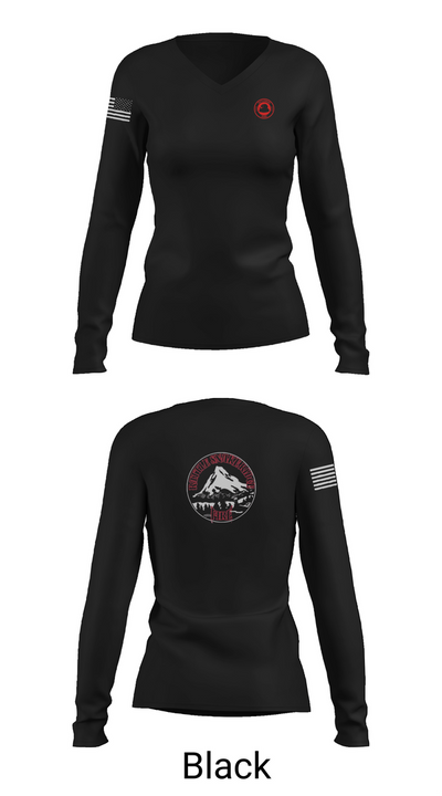 Rattlesnake ridge fire 47911181 Women's Long Sleeve V-neck Shirt - 37