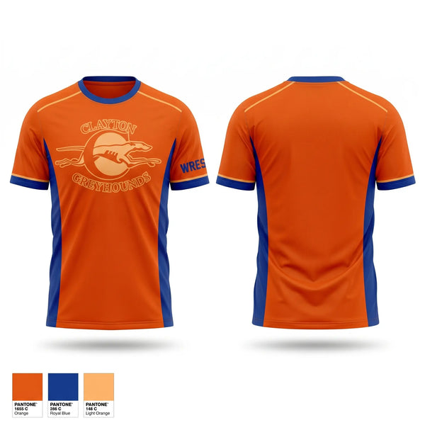 Short Sleeve Performance Shirt, Clayton High School Wrestling, Wrestling, Teamtime, Team time, sublimation, custom sports apparel, team uniforms, spirit wear, spiritwear, sports uniforms, custom shirts, team store, custom team store, fundraiser sports, apparel fundraiser