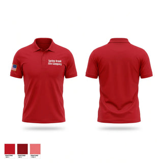 Short Sleeve Performance Polo, Spring Brook Fire Company, Fire Department, Teamtime, Team time, sublimation, custom sports apparel, team uniforms, spirit wear, spiritwear, sports uniforms, custom shirts, team store, custom team store, fundraiser sports, apparel fundraiser