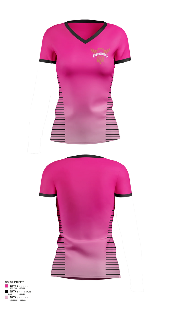 Midwest elite 87155346 Women's Short Sleeve V-neck Shirt - 3