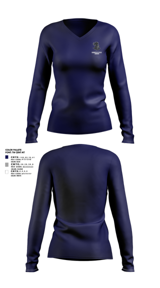 Womens Long Sleeve Vneck Shirt, Cherryville Little Ironmen, , Teamtime, Team time, sublimation, custom sports apparel, team uniforms, spirit wear, spiritwear, sports uniforms, custom shirts, team store, custom team store, fundraiser sports, apparel fundraiser