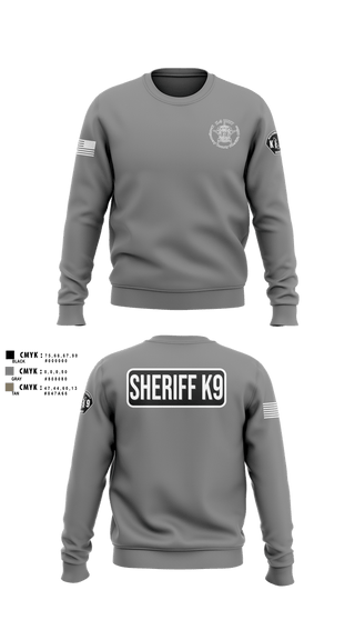 Crew Neck Sweatshirt, Montgomery County Sheriff’s Office K9 Unit, Police, Teamtime, Team time, sublimation, custom sports apparel, team uniforms, spirit wear, spiritwear, sports uniforms, custom shirts, team store, custom team store, fundraiser sports, apparel fundraiser