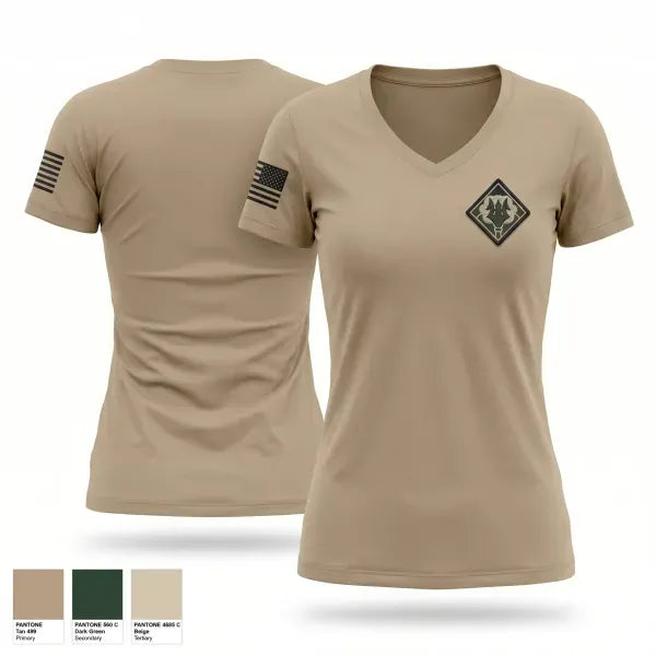 Womens Short Sleeve Vneck Shirt, 113th MP CO, National Guard, Teamtime, Team time, sublimation, custom sports apparel, team uniforms, spirit wear, spiritwear, sports uniforms, custom shirts, team store, custom team store, fundraiser sports, apparel fundraiser