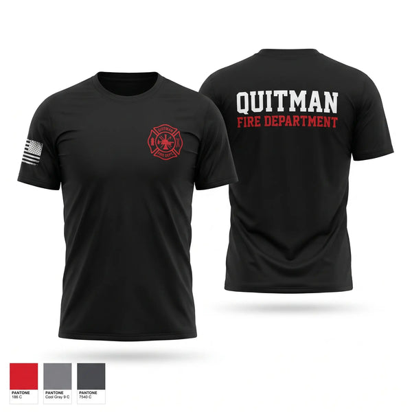 Short Sleeve Performance Shirt, Quitman Fire Department, Fire Department, Teamtime, Team time, sublimation, custom sports apparel, team uniforms, spirit wear, spiritwear, sports uniforms, custom shirts, team store, custom team store, fundraiser sports, apparel fundraiser