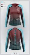 Cranes 67660647 Women's Long Sleeve V-neck Shirt - 8