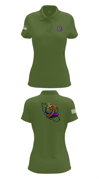 Womens Short Sleeve Performance Polo, Iran DCIT, Army, Teamtime, Team time, sublimation, custom sports apparel, team uniforms, spirit wear, spiritwear, sports uniforms, custom shirts, team store, custom team store, fundraiser sports, apparel fundraiser