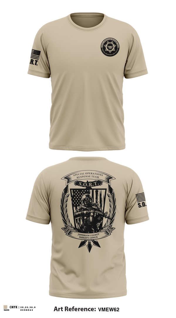 Short Sleeve Performance Shirt, Jefferson County Sheriff's Office S.O.R.T., Police, Teamtime, Team time, sublimation, custom sports apparel, team uniforms, spirit wear, spiritwear, sports uniforms, custom shirts, team store, custom team store, fundraiser sports, apparel fundraiser