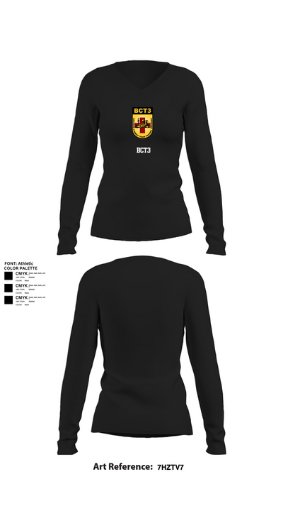 BCT3 20185528 Women's Long Sleeve V-neck Shirt - 22