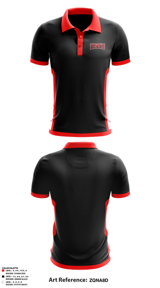 Short Sleeve Performance Polo, Hatch Valley Bears, Men's Basketball, Teamtime, Team time, sublimation, custom sports apparel, team uniforms, spirit wear, spiritwear, sports uniforms, custom shirts, team store, custom team store, fundraiser sports, apparel fundraiser
