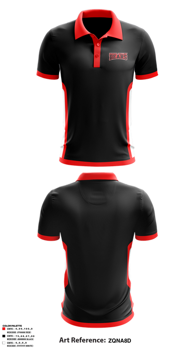 Hatch Valley Bears Short Sleeve Performance Polo - 1