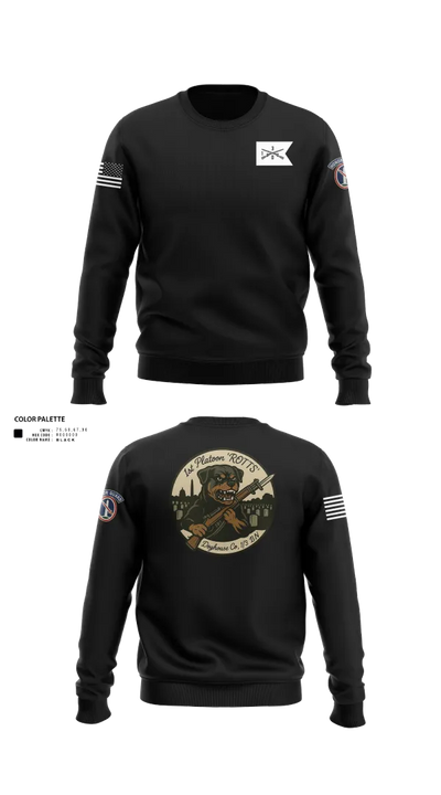 Doghouse 1st Platoon Rottweilers 61598708 Crew Neck Sweatshirt - 30