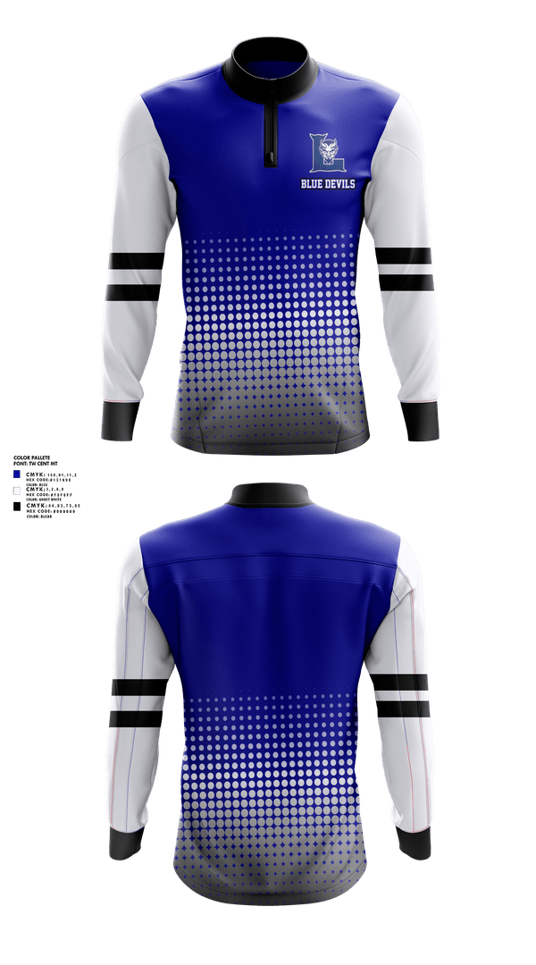 Quarter Zip Jacket, Blue devils, , Teamtime, Team time, sublimation, custom sports apparel, team uniforms, spirit wear, spiritwear, sports uniforms, custom shirts, team store, custom team store, fundraiser sports, apparel fundraiser
