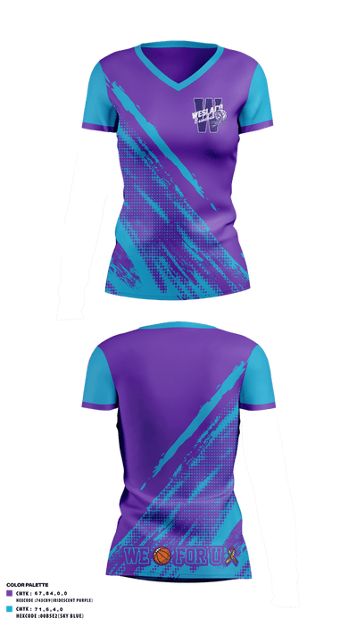 Weslaco Scorpions 41640937 Women's Short Sleeve V-neck Shirt - 3