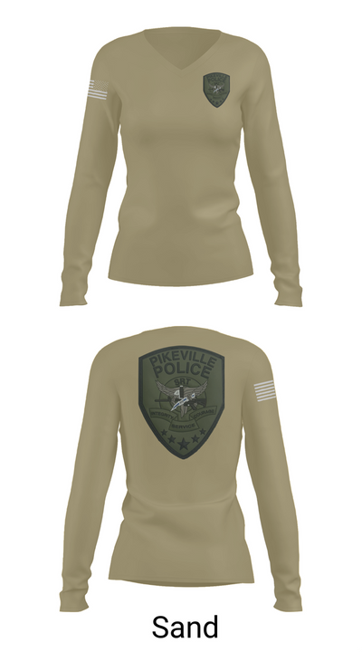 Pikeville Police SRT 98289617 Women's Long Sleeve V-neck Shirt - 92