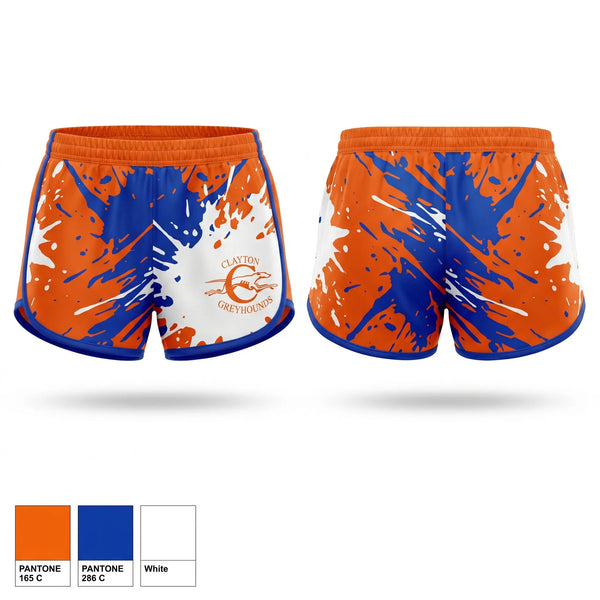 Womens Shorts, Clayton High School Wrestling, Wrestling, Teamtime, Team time, sublimation, custom sports apparel, team uniforms, spirit wear, spiritwear, sports uniforms, custom shirts, team store, custom team store, fundraiser sports, apparel fundraiser