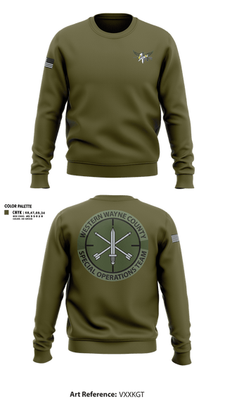 Crew Neck Sweatshirt, Western Wayne County Special Operations Team, Police, Teamtime, Team time, sublimation, custom sports apparel, team uniforms, spirit wear, spiritwear, sports uniforms, custom shirts, team store, custom team store, fundraiser sports, apparel fundraiser