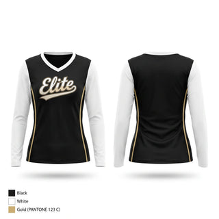 Womens Long Sleeve Vneck Shirt, Elite, Baseball, Teamtime, Team time, sublimation, custom sports apparel, team uniforms, spirit wear, spiritwear, sports uniforms, custom shirts, team store, custom team store, fundraiser sports, apparel fundraiser