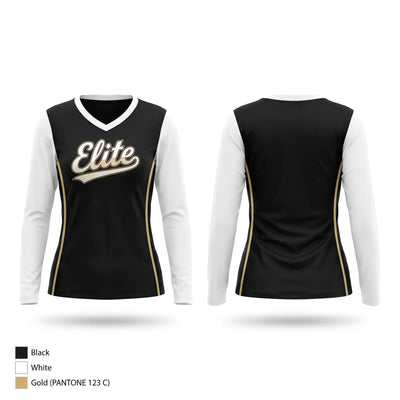 Elite Women's Long Sleeve V-neck Shirt - 1