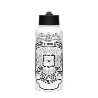 State of Hawaii Department of the Attorney General Child Abuse Investigations Unit 2926243 Stainless Steel Water Bottle with a Straw Lid