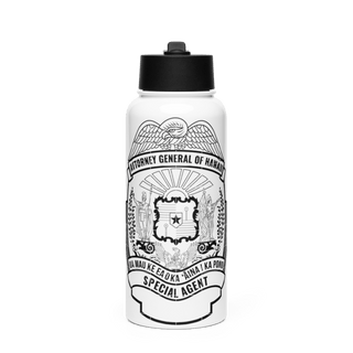 State of Hawaii Department of the Attorney General (HIAG) Civil Rights Investigations Unit 42845743 Stainless Steel Water Bottle with a Straw Lid