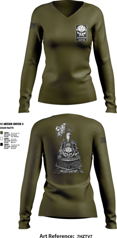 Housatonic 86341709 Women's Long Sleeve V-neck Shirt - 1