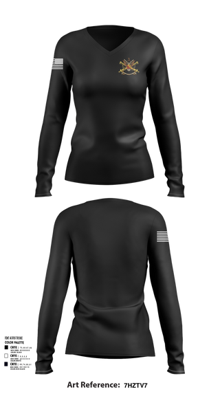 Womens Long Sleeve Vneck Shirt, 1128th Forward Support Company, , Teamtime, Team time, sublimation, custom sports apparel, team uniforms, spirit wear, spiritwear, sports uniforms, custom shirts, team store, custom team store, fundraiser sports, apparel fundraiser
