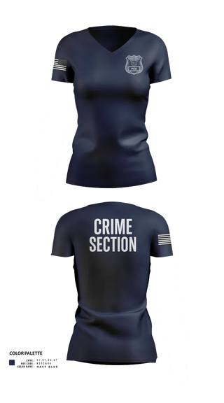 Womens Short Sleeve Vneck Shirt, 5th PCT Crime Section, , Teamtime, Team time, sublimation, custom sports apparel, team uniforms, spirit wear, spiritwear, sports uniforms, custom shirts, team store, custom team store, fundraiser sports, apparel fundraiser