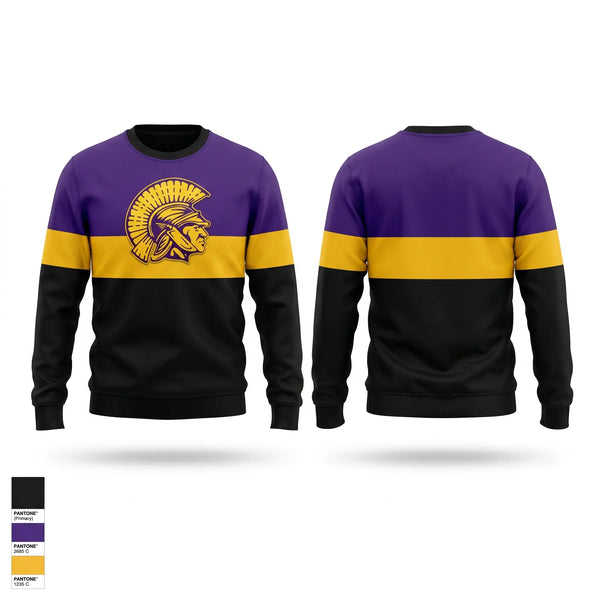 Crew Neck Sweatshirt, Trojans, Men's Basketball, Teamtime, Team time, sublimation, custom sports apparel, team uniforms, spirit wear, spiritwear, sports uniforms, custom shirts, team store, custom team store, fundraiser sports, apparel fundraiser
