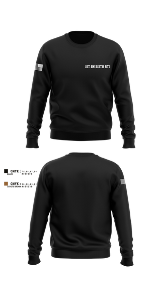Crew Neck Sweatshirt, 1st BN 515th RTI, Army, Teamtime, Team time, sublimation, custom sports apparel, team uniforms, spirit wear, spiritwear, sports uniforms, custom shirts, team store, custom team store, fundraiser sports, apparel fundraiser
