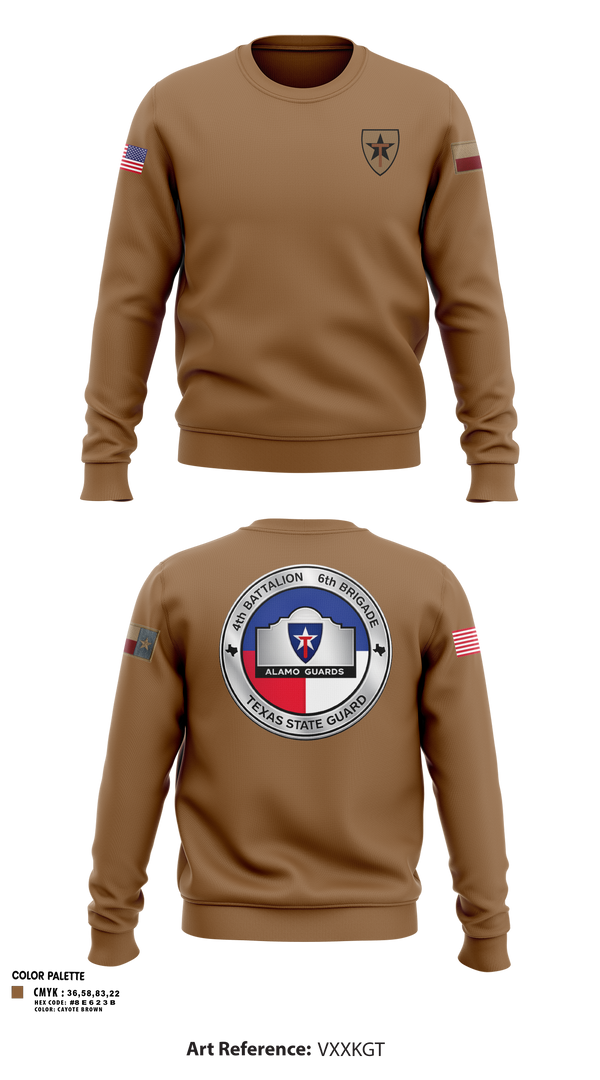 Crew Neck Sweatshirt, Alamo guards, Army, Teamtime, Team time, sublimation, custom sports apparel, team uniforms, spirit wear, spiritwear, sports uniforms, custom shirts, team store, custom team store, fundraiser sports, apparel fundraiser