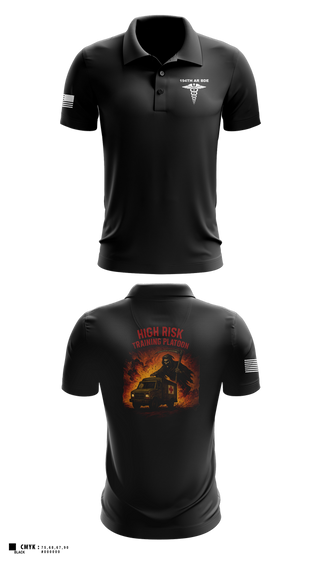 Long Sleeve Performance Polo, 194th AR BDE HRT Medics, Army, Teamtime, Team time, sublimation, custom sports apparel, team uniforms, spirit wear, spiritwear, sports uniforms, custom shirts, team store, custom team store, fundraiser sports, apparel fundraiser