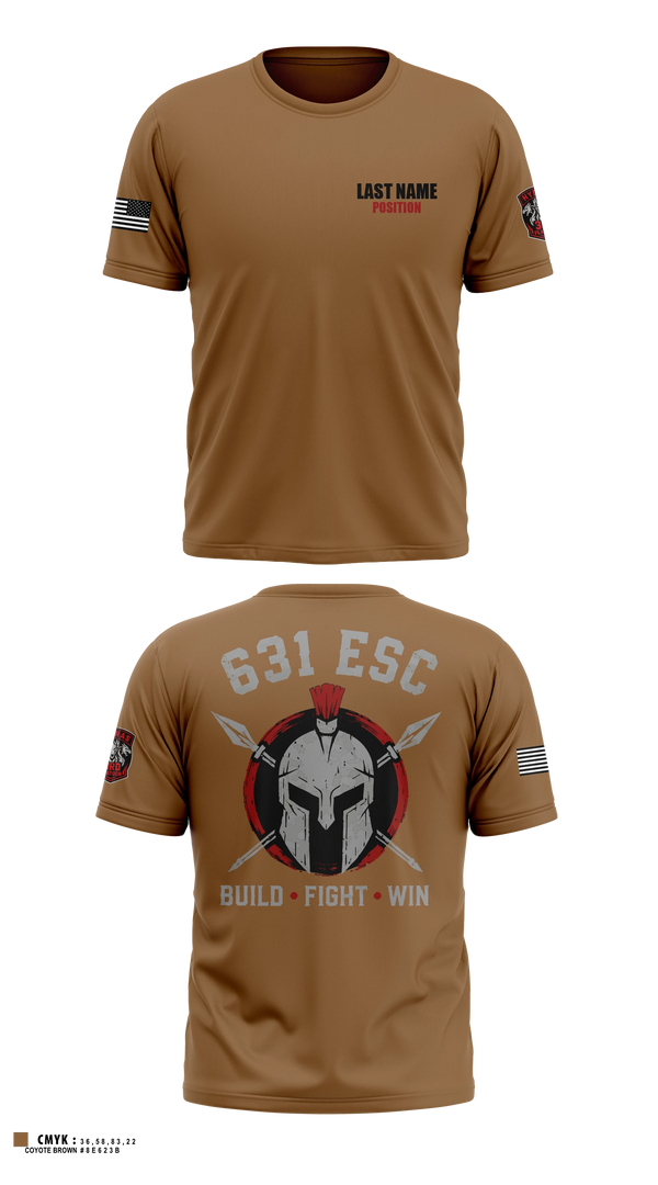 Short Sleeve Performance Shirt, 631st ESC, Army, Teamtime, Team time, sublimation, custom sports apparel, team uniforms, spirit wear, spiritwear, sports uniforms, custom shirts, team store, custom team store, fundraiser sports, apparel fundraiser